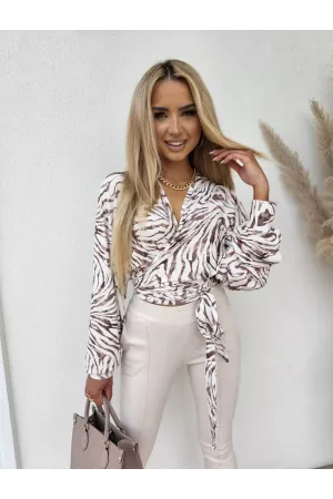 Bluzka KAIRA zebra – ecru